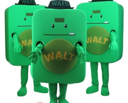 Washington Federal official mascot Walt the Vault
