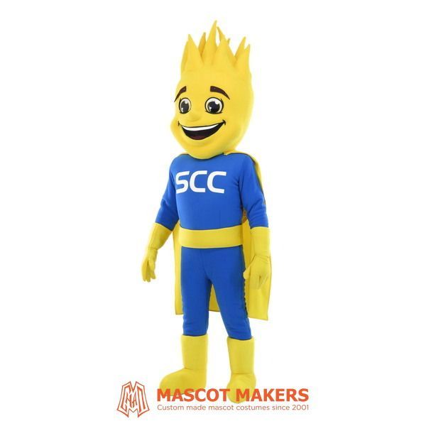 Superhero mascot costume comet advertising