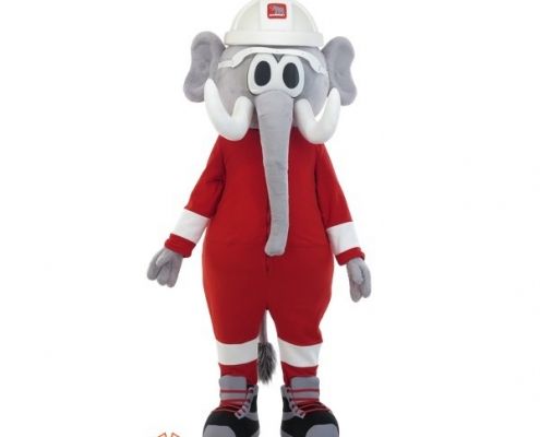 elephant mascot costume advertise mammoet
