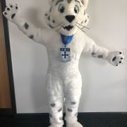 snow leopard mascot costume