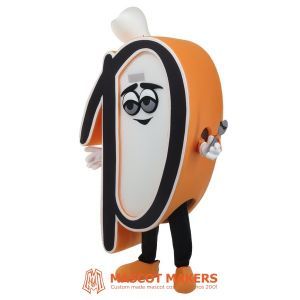 Alphabet D-shaped mascot costume dee and silverspoon