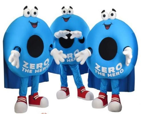 Zero to hero advertising mascot costume