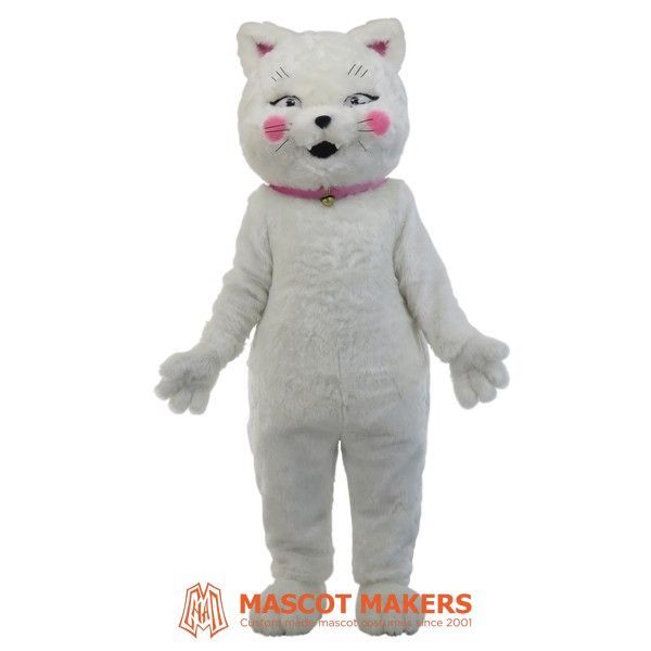 White cat mascot costume
