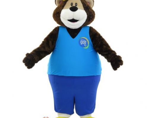 Golf Bear team mascot costume
