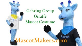 Blue Giraffe Mascot Costume for Corporate Headquarters, USA,  FL