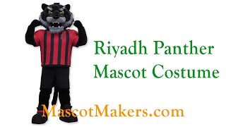 Black Panther Mascot Costume Riyadh club, Saudi Arabia