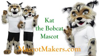 Girl bobcat named Kat Mascot Costume for Vermilion County Bobcats, IN