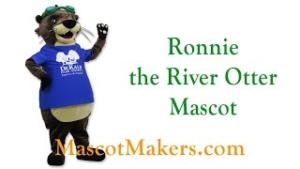 Ronnie the River Otter Mascot Costume for DeKalb Park District, IL