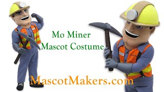 Mo the Miner mascot costume for Fenner Dunlop Americas
