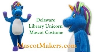 Unicorn Mascot Costume  for Delaware County District Library