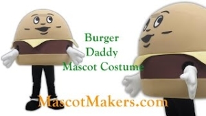 Burger Mascot Costume for Burger Daddy in Pasadena