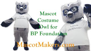 Owl mascot Costume designed for BP Foundation