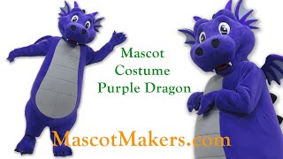 Purple Dragon Mascot Costume | Mascot Makers - Custom mascots and ...