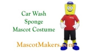 Sponge Man Car Wash Mascot
