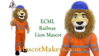 Railway Worker Lion MAscot